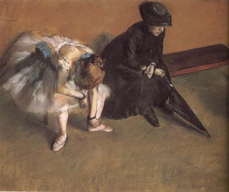 Edgar Degas Waiting Norge oil painting art